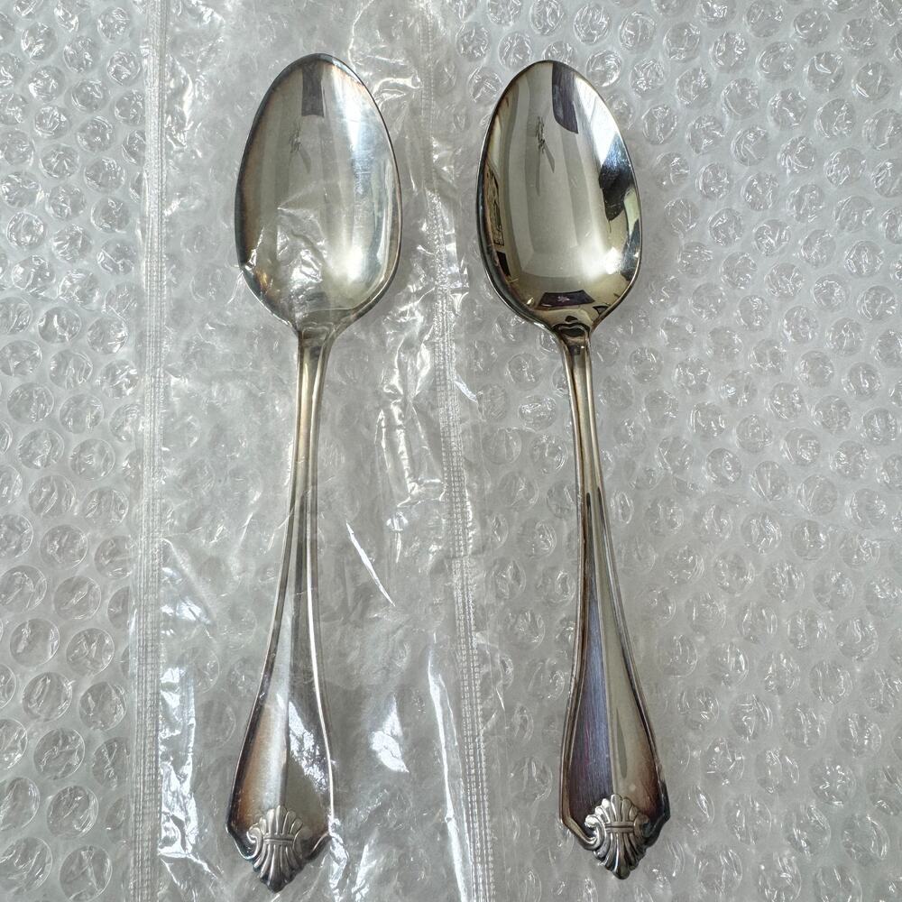Vintage Silverplate Spoons 1881 Rogers Oneida Oval Soup Spoons (11 in lot)